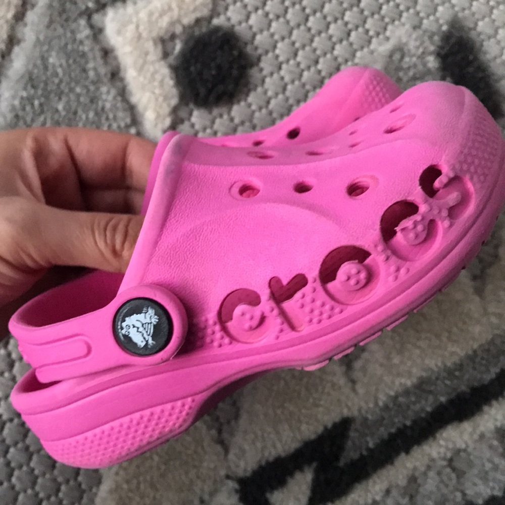 Pink Crocs size toddler 8 c clogs girls